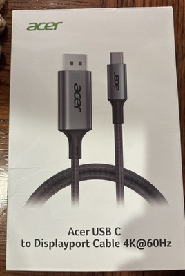 6.6 FT USB C to DisplayPort Cable 4K@60Hz 2K@165Hz Type-C to DP Aluminum
