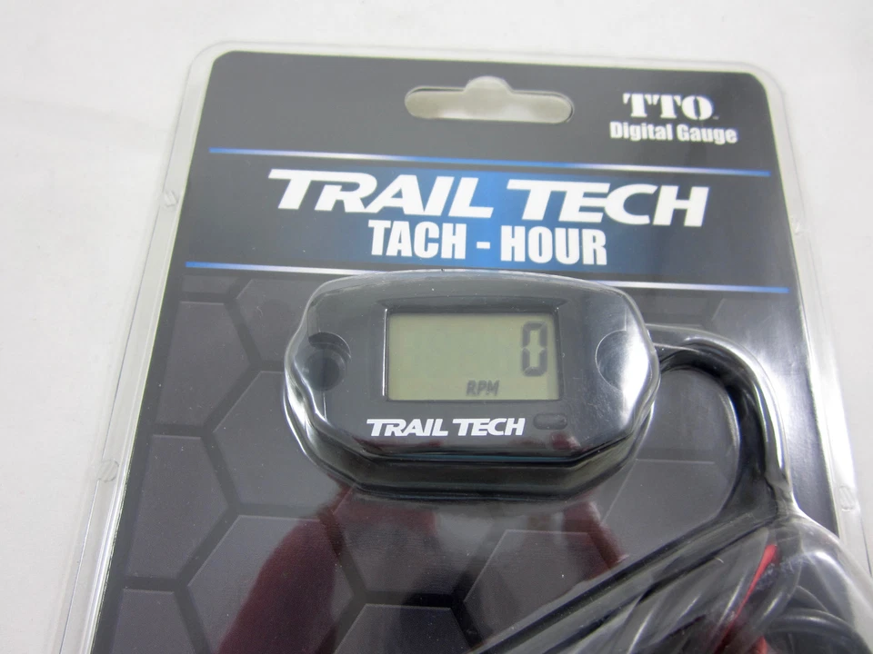 Trail Tech TTO Tach Hour Botón Delantero Calibre Digital Negro Todo Gas Motor 742-A00 Foto 2 de 4