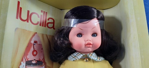 BAMBOLA LUCILLA BRUNA ITALOCREMONA VINTAGE DOLL BIG SIZE NEW IN BOX MADE ITALY - Picture 4 of 19