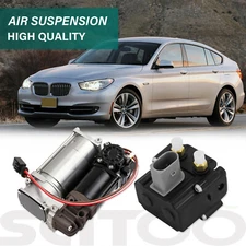 Air Suspension Compressor Pump + Valve Block For BMW 7 Series F01 F02 740 750