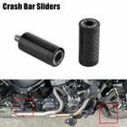 Black 1 1/4" Flat-out & Highway Saddlebags Guard Crash Bar Sliders Fit Universal