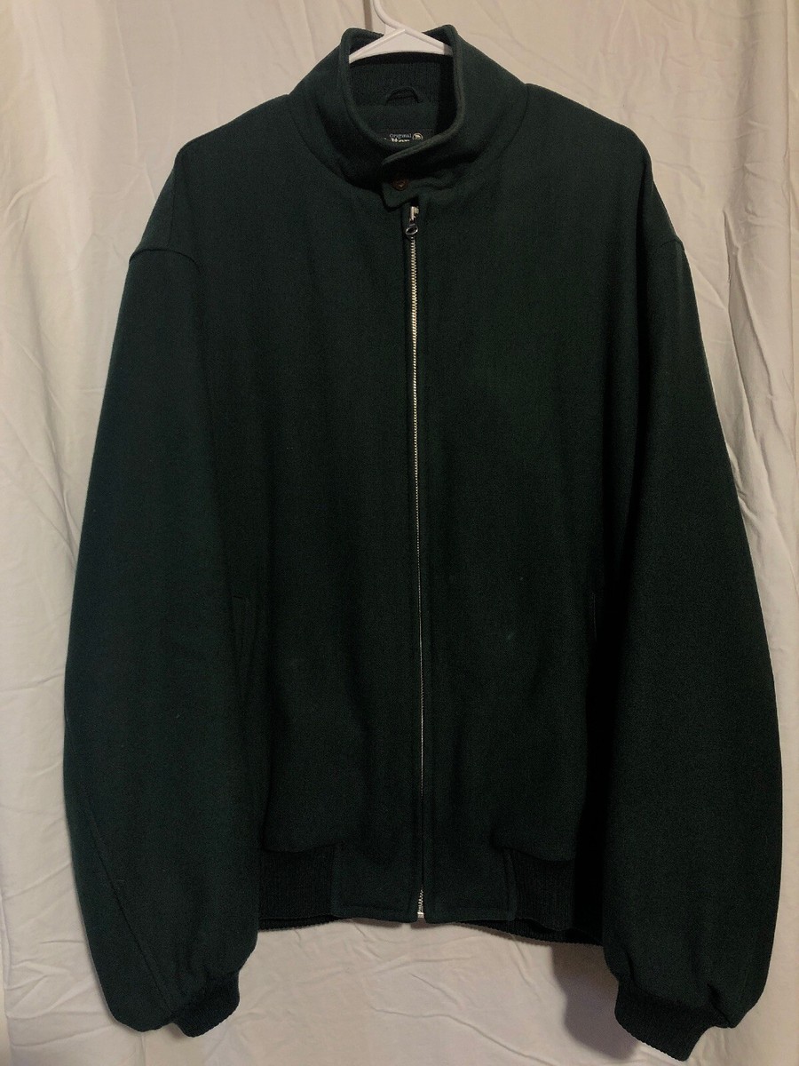 Melton Bomber Evergreen Green Wool Blend Bomber Jacket Melton Bomber Evergreen Green Wool Blend Bomber Jacket