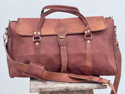 21 '' Leder Reisetasche Übernachtung Wochenende Reise Aircabin Carry On Gepäck