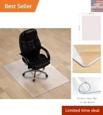Thickest 1/8" Crystal Clear Chair Mat 47" x 35" - Ultimate Hard Floor Protection