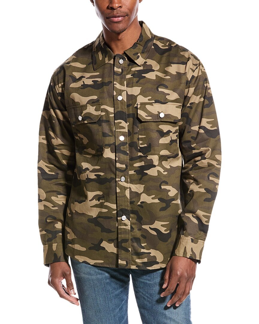 Джинсовая камуфляжная рубашка-куртка в рамку Мужская черная Xl 30090₽