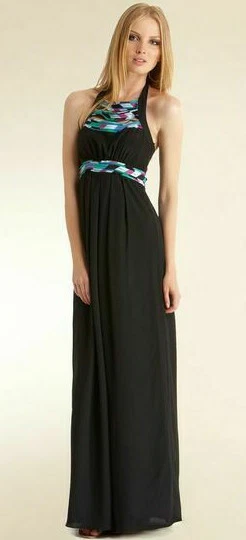 NEW BCBGeneration BCBG Boho Artsy $138 Cut Out Halter Long Maxi Dress 10  NWT | eBay