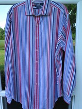 Polo Ralph Lauren Men's Long Sleeve Cotton Striped Philip Dress Shirt 16x34/35 L