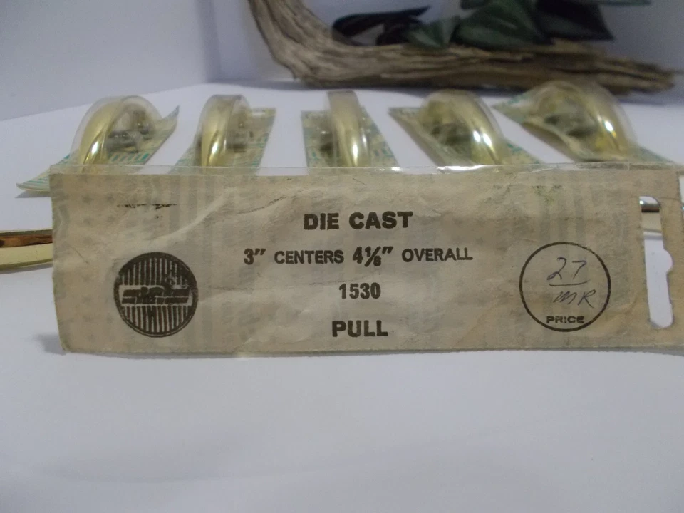 "Lote de 9 perillas de cajón tono dorado manija gabinete tiradores con tornillos de colección MCM 4 1/8""" Foto 4 de 4