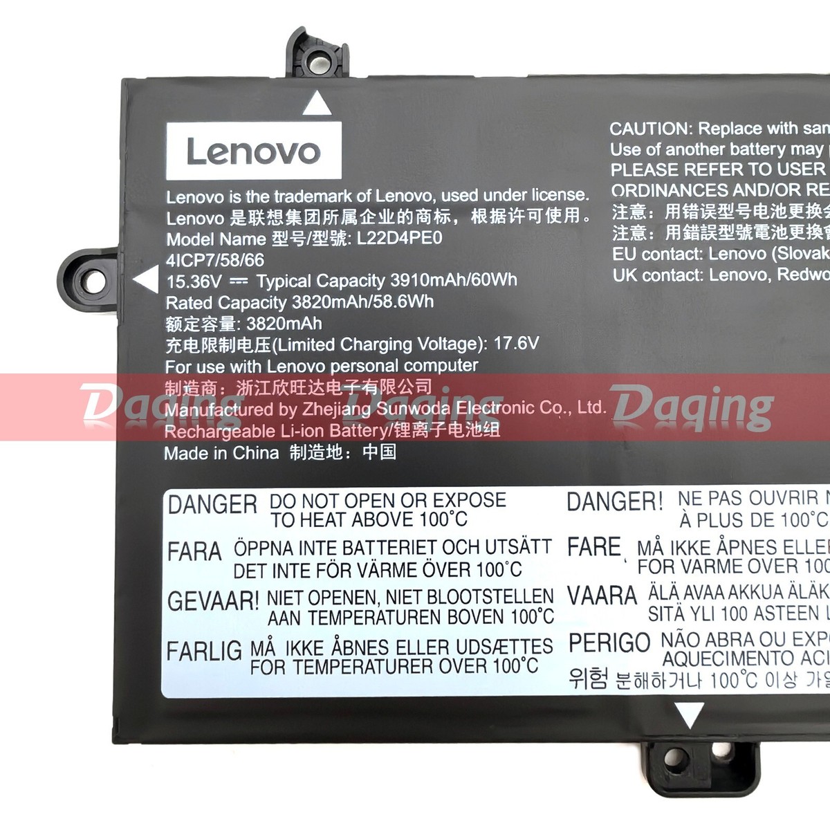 New Original L22D4PE0 L22M4PE0 5B11N47434 OEM Battery for Lenovo
