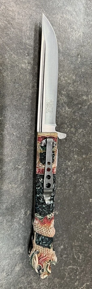 "Navaja de bolsillo abierta asistida por resorte Highlander 1986 película 9,5""" Foto 3 de 3