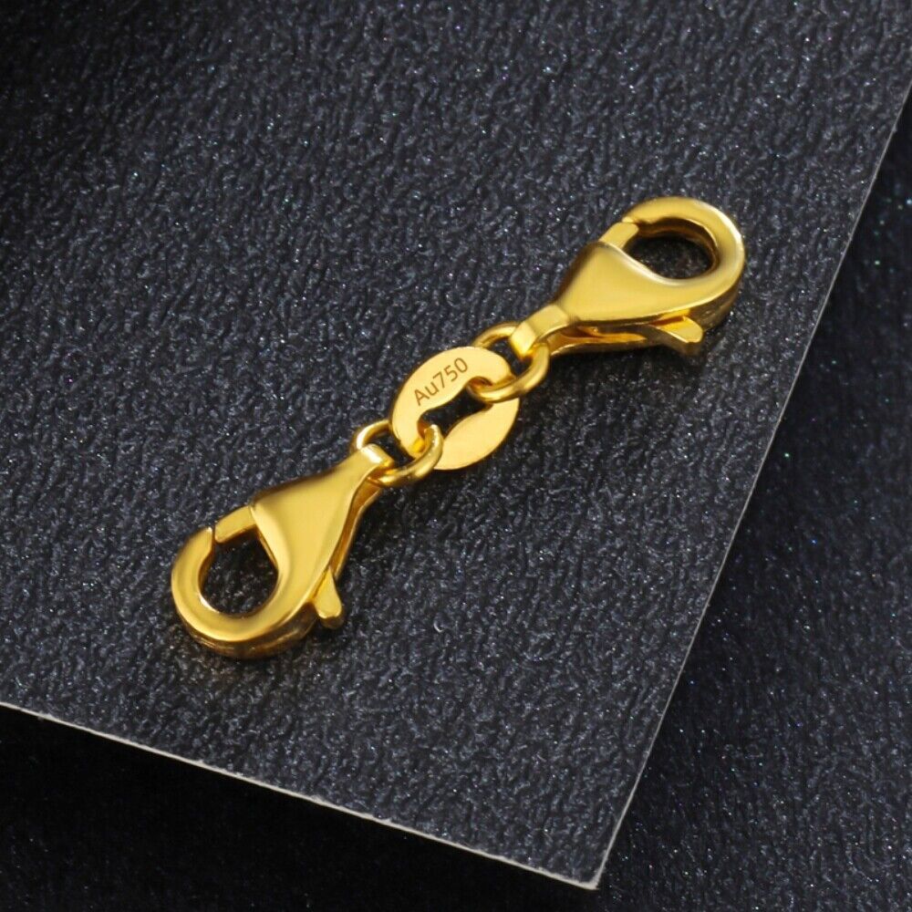 Au750 Pure 18K Yellow Gold Lobster Clasp Jewelry Finding For Bracelet Necklace