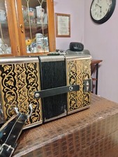 Vintage (1940s) Hohner Vienna Pokerwork HA-2815 (Rare AD) Diatonic Accordion