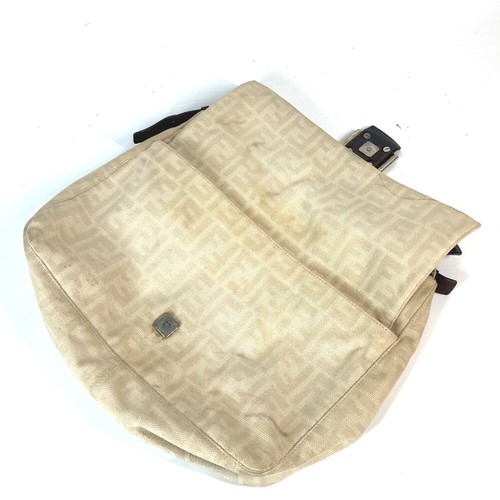 FENDI Zucca Mamma Baguette bag Shoulder Bag Canvas/Leather Beige - Picture 17 of 18