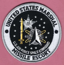U. S. MARSHAL SERVICE MISSILE ESCORT TACTICAL PATCH BLACK