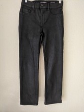 DL 1961 Mara Mid Rise Instasculpt Straight Jeans Black Stretch Size 26