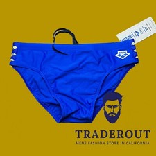 Arena men Blue Icon Swim Brief bikini swimwear swimsuit size 32 34 36