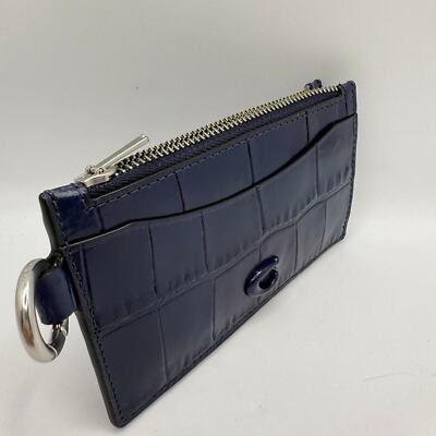 Coach Zip Card Case CW433 Crocodile-embossed leather | eBay