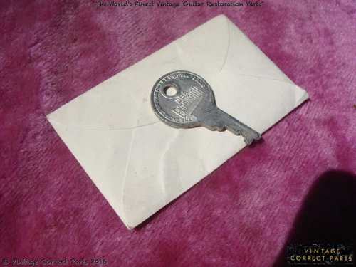 Vintage Gibson Excelsior Case Key and Envelope BURST CASE CANDY 1959 1958 1957 