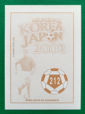 2002 Navarrete Korea Japan World Cup FIFA Face CROMO #212 MIN SUNG