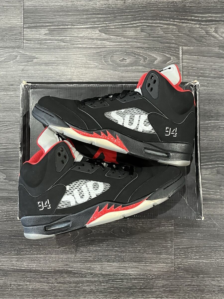 Supreme x Air Jordan 5 Retro 'Black' | eBay Supreme x Air Jordan 5 Retro 'Black' | eBay