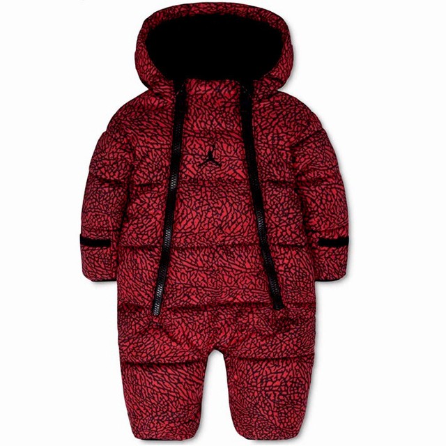 Nike Air Jordan (Infant Babies 69 Months) Hooded Snowsuit Winter 7075
