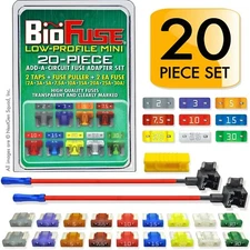BioFuse® Add Circuit Low Profile Mini 12-AWG Fuse Taps: ASSORTED LP-MINI FUSES