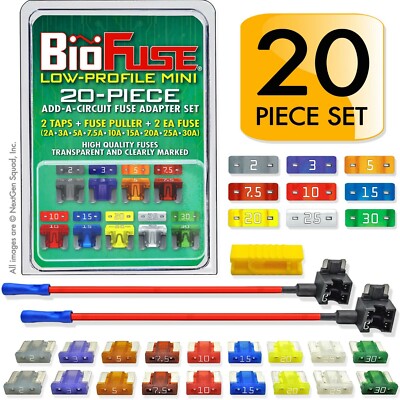 BioFuse  Add Circuit Low Profile Mini 12-AWG Fuse Taps: ASSORTED LP-MINI FUSES