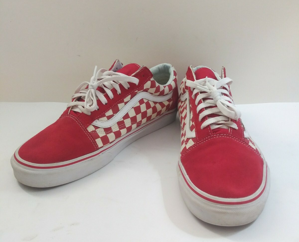 Vans Off the Wall 500714 Men Red Skate Shoes Size 13 Vans Off The Wall Unisex Skate Shoes 500714 Checkered Red  main image 4