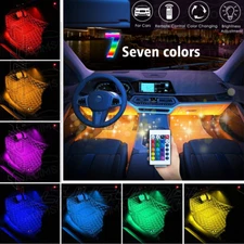 4pcs Motorcycle RGB LED Neon Under Glow Lights Strip LED Car Decorative Light