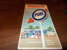 Hoja de ruta vintage Pure Oil Minnesota 1960/60B
