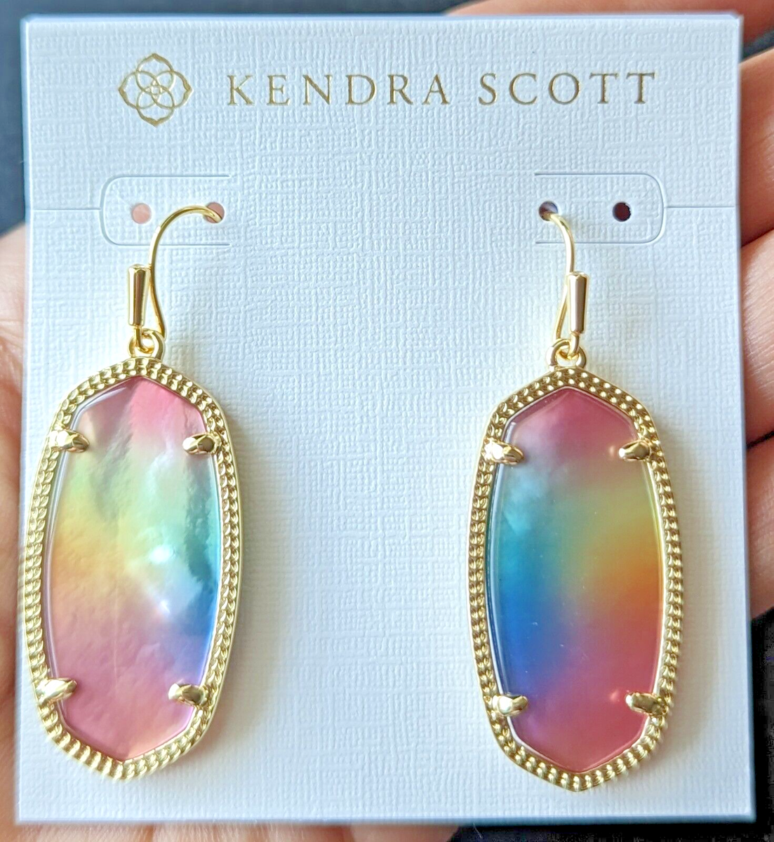 Kendra Scott Framed Tessa Silver Drop Earrings in Variegated Turquoise Kendra Scott Framed Tessa Silver Drop Earrings in Variegated Turquoise