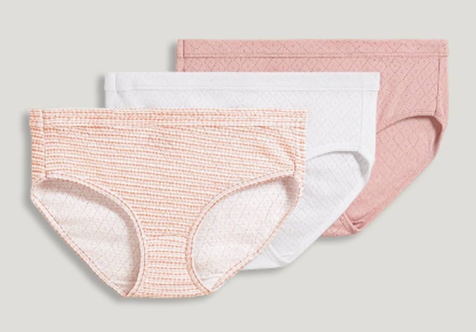 New Jockey Women's sz 6 Underwear Elance Breathe Cotton Hipsters 3 Pack