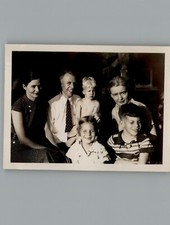 Antique 1940's Family Photo - Black & White Photography Photo