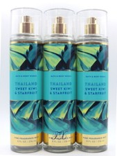 BATH  BODY WORKS THAILAND SWEET KIWI  STARFRUIT BODY MIST 8 OZ LOT OF 3 PCS 