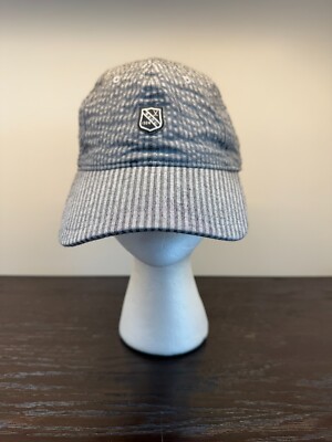 Palos Verdes Country Club Hat Cap Women One Size Gray Seersucker Strapback Golf