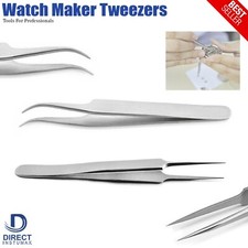 2 Pcs Professional Tweezers Jewellery Making Watch Maker Repairing Tools