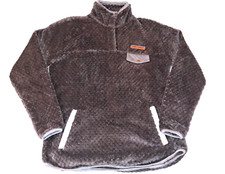 Womens SIMPLY SOUTHERN gray plush fleece pullover SMALL NWT snap top sherpa