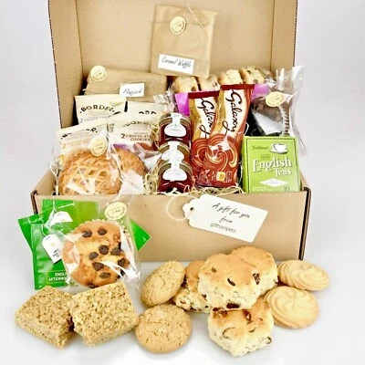 GIFTHAMPERZ Deluxe Afternoon Tea Food Hamper 2-4 Birthday Friend Home hamper Christmas gift
