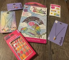 Claire s Fashion Angels Sketch Unicorn Set Jewelry Lot Justice Stick Valentines