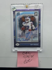 2024 Panini Donruss Optic Football Rated Rookie Ray Davis #283 Buffalo Bills Aut