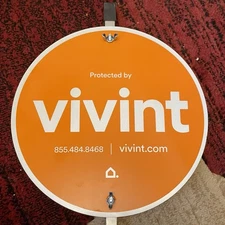 Vivint Yard Sign Orange Reflective Home Security 10x28” Stake Post Included
