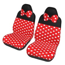 Car Seat Covers Set Of 2 Waterproof Front Seat Covers Red Black Polka Dot Bow Car Seat Covers Set Of 2 Waterproof Front Seat Covers Red Black Polka Dot Bow