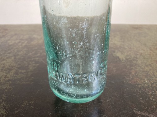 Antique Embossed STRETTON HILLS MINERAL WATER Co Aqua Glass Torpedo Bottle - Picture 11 of 14