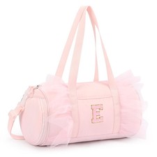 Personalized Pink Dance Duffle Bag for Girls Ages 4-6 Ballet Gift with Initial