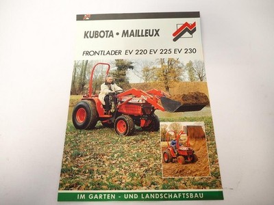 Original brochure Mailleux front loader EV 220 225 230 on Kubota tractor