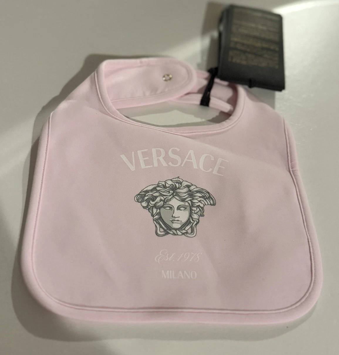 Versace Kids logo-printed bibs Light Pink