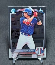 Jesus Lopez 1st Chrome Prospect Rookie 2025 Bowman Card #BCP-88 Texas Rangers