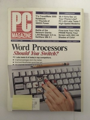 PC Magazine DEC 11, 1990 Vol. 9 No. 21 Back Issue COMPUTER Magazine 386SX Power