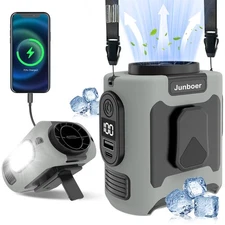 Up to 30hours Battery Portable Cooling Fan with 10000mAh Rechargeable Power Bank