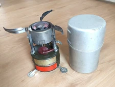 Vintage US Army Military Single Burner Camp Stove M-1950 Rogers Akron Ohio 1966